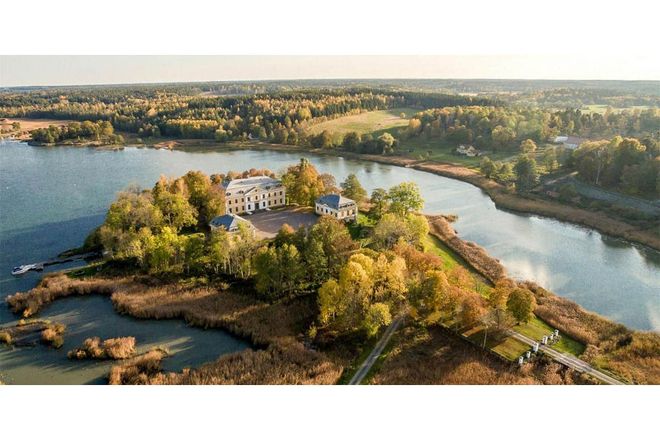Asking Price: $4.1 million
Located on a peninsula south of Stockholm, this 18th-century Rococo castle is worthy of royalty. It's built on land that belonged to Sweden's King Charles VIII in the 1400s. 
