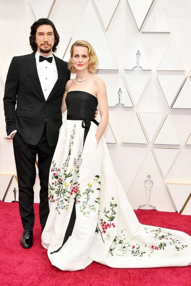 Joanne Tucker was on hand to support husband Adam Driver on the Oscars red carpet, making a statement in a vintage Oscar de la Renta gown.

Photo: Amy Sussman / Getty