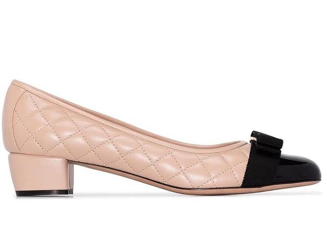 Salvatore Ferragamo Vara Q 35 quilted leather pumps, S$880 from Farfetch