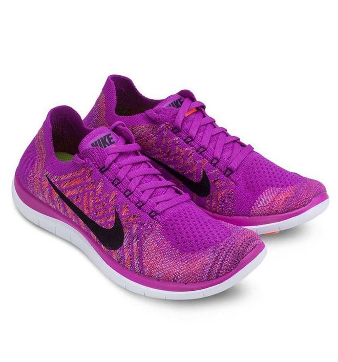 Free 4.0 Flyknit Running Shoes which are more cushioned than the 3.0 and closer to the ground than the 5.0.