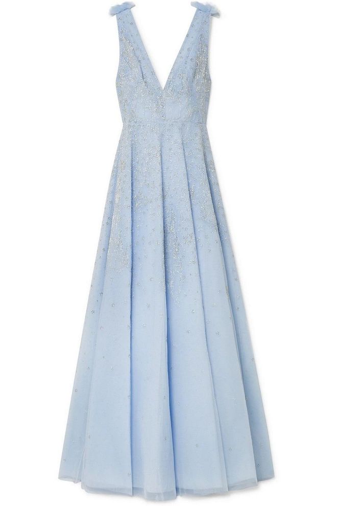 If you are also yearning for a Cinderella moment, then check out this embellished silk-blend organza gown by Zuhair Murad, (around S$19,172, via Net-a-Porter).