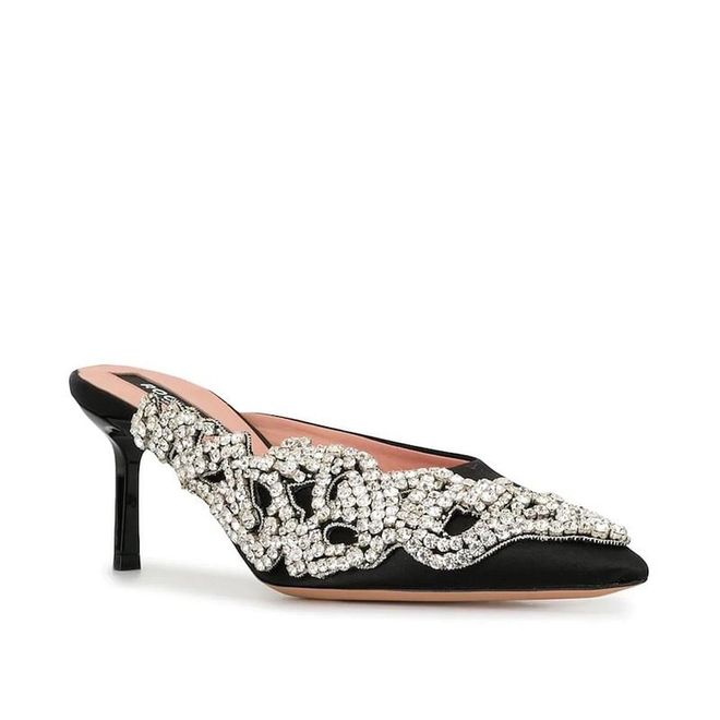 Pointed Embellished Mules, $1,554, Rochas at Farfetch