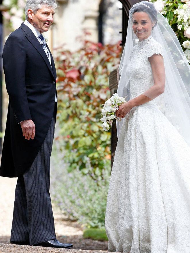 When the Duchess of Cambridge's sister Pippa married James Matthews in 2017, her father, Michael Middleton, walked her down the aisle.

Photo: Getty