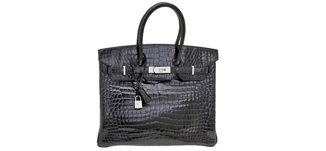 The Hermès Shiny Black Porosus Crocodile, 10.70ctw Diamond & White Gold Birkin Bag that sold for a staggering USD$287,500.