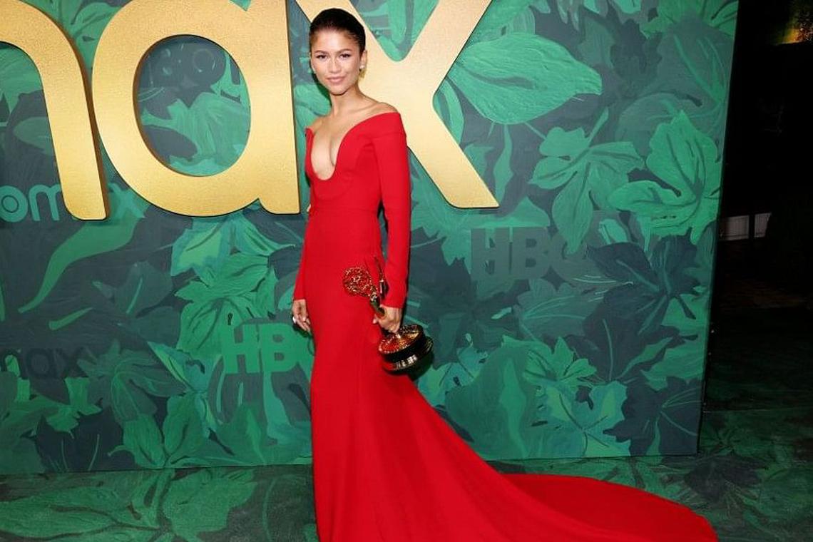 Zendaya Is Radiant In A Plunging Red Gown At An Emmys After-Party