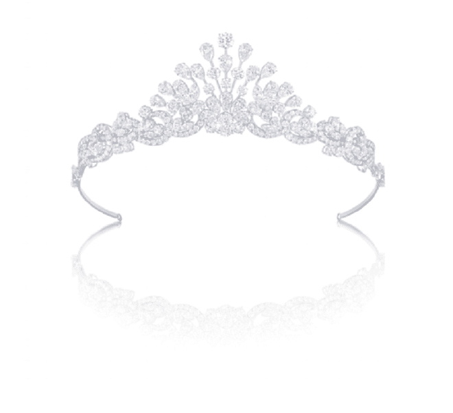 Scroll motif tiara, price on request, graffdiamonds.com