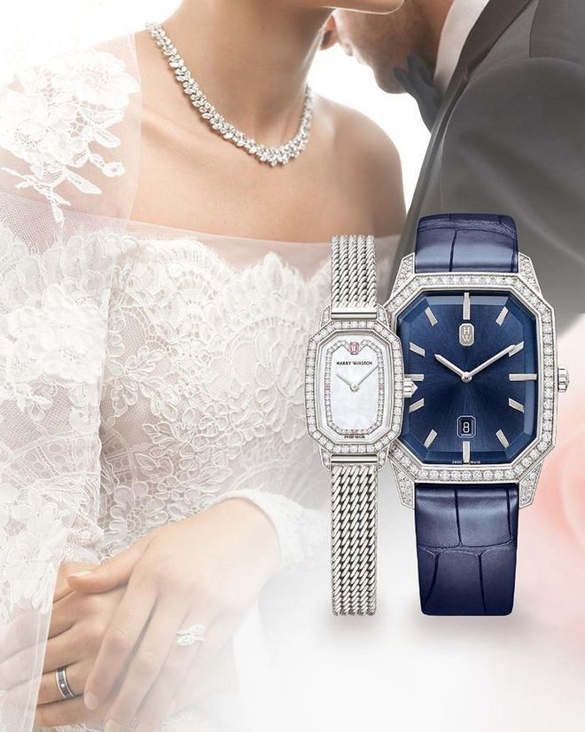 Harry Winston His and Hers Emerald Timepieces