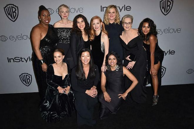 The year kicked off with women of Hollywood bringing the Time's Up movement to the red carpet at the Golden Globes. Wearing all black in solidarity, stars from Meryl Streep to Kerry Washington and #MeToo founder Tarana Burke used their award show fashion to speak up about sexual harassment and gender inequality in Hollywood and beyond.