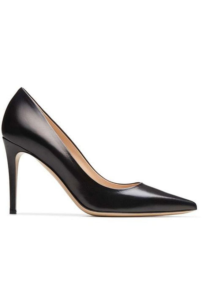 M. Gemi esatto black leather heels, $248. A black pump will always be a must.

