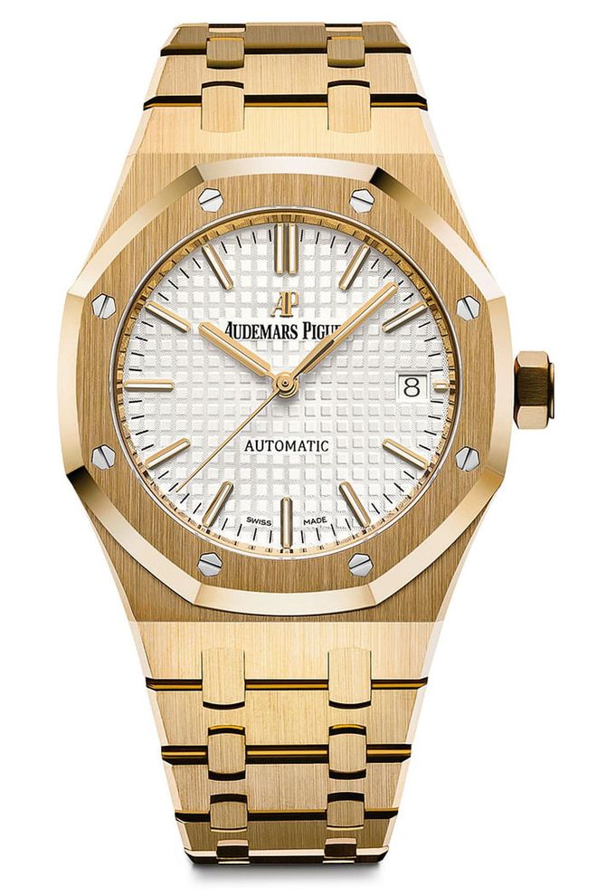 Audemars Piquet Royal Oak Selfwinding watch, $44,100, audemarspiquet.com.
