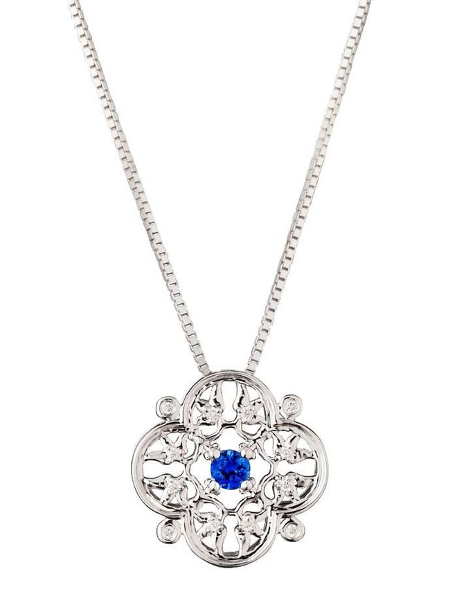 Floral Sapphire pendant, $850