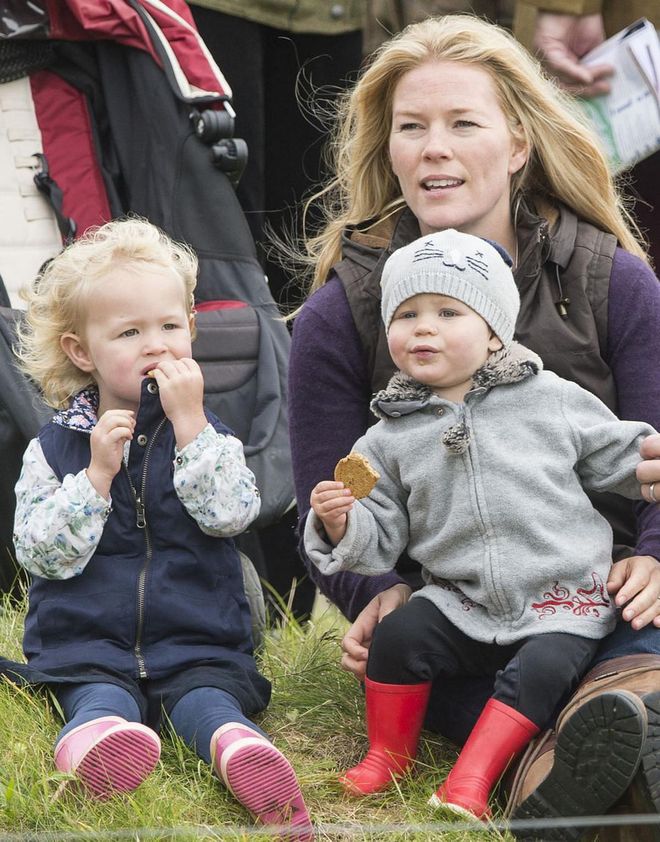 Savannah and Isla Phillips, the daughters of Anne's son Peter and Autumn Phillips, enjoy a snack with their mom. Peter and Autumn married at Windsor Castle in 2008, and welcomed Savannah in December 2010. Isla joined the family in March 2012. The sisters are the eldest of Queen Elizabeth's seven great-grandchildren.
Photo: Getty