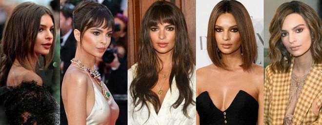 Wispy bangs, blunt bangs, short hair, long hair—for Emily Ratajkowski, 2017 was the year of the faux hair switch-up. Why cut your hair when you can just fake it?