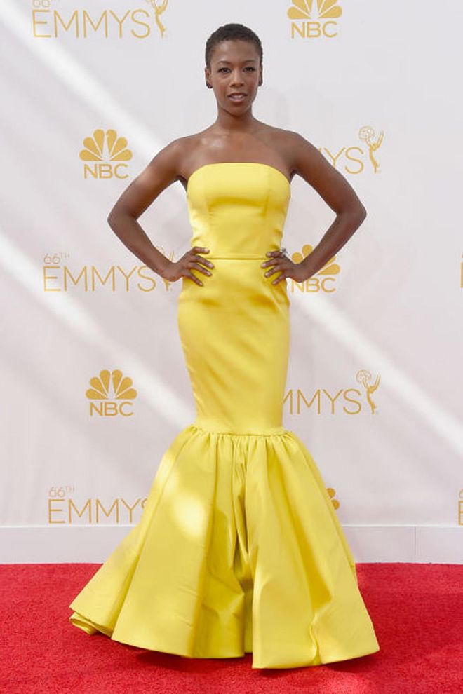 She still has the same perfect short cut, but when she's not playing Poussey, Samira Wiley is seriously stylish, rocking gorgeous dresses like this one for public appearances.