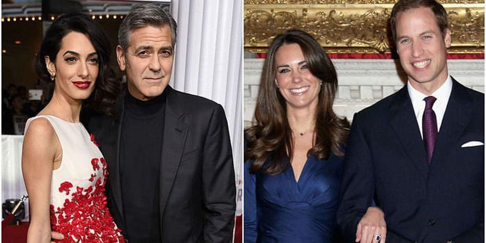 George Clooney, Amal Clooney, Kate Middleton, Prince William