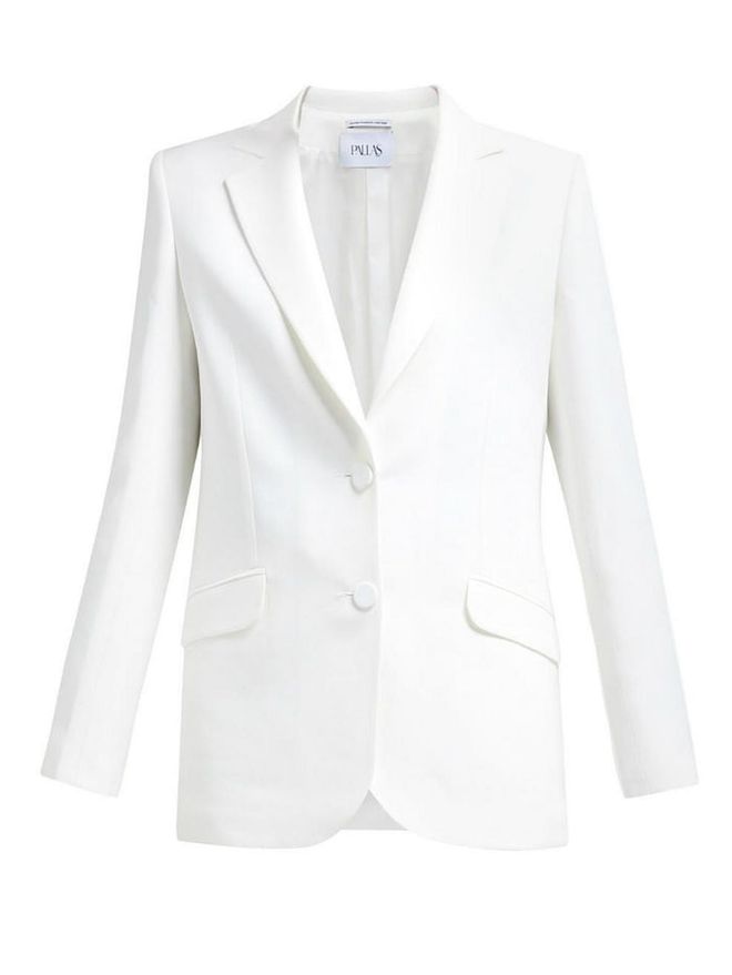 Pair this ethereal white blazer with dark tailored pants for work, or swap for a distressed denim for a weekend with the girlfriends.

