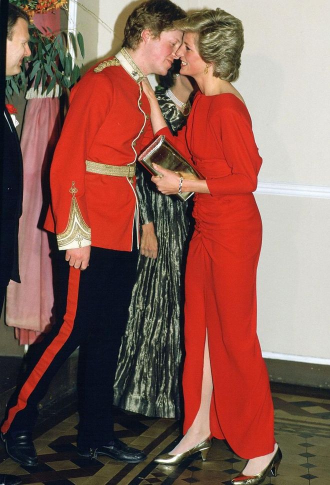 However, it seems like Harry gets his looks from Princess Diana's brother, Charles Spencer—pictured here with Diana. Photo: Getty