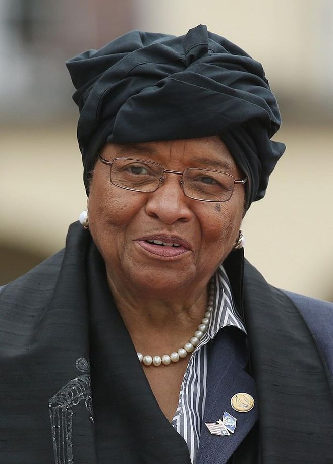 Sirleaf is the first female president elected in Africa. She began her political career in 1972, with a scathing message against the oppressive government at her alma mater, then went on to work at the Treasury Department and later became its Minister of Finance. Although she was put on a 30-year ban from politics, she ran for president but lost to a political opponent accused of war crimes. She sent herself into exile for her own safety soon after. In 2006, she won the presidential election and was re-elected in 2011. She received a Nobel Peace Prize the same year, shared with Leymah Gbowee and Tawakkul Karman, for their "non-violent struggle for the safety of women and for women's rights to full participation in peace-building work." Photo: Getty