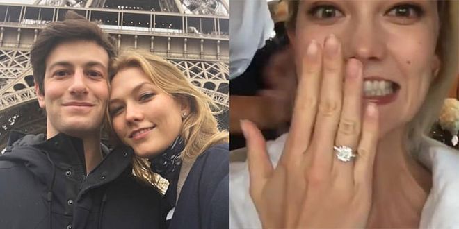 Hours after announcing her engagement to longtime boyfriend Joshua Kushner, the supermodel-turned-tech entrepreneur debuted her new ring on her Instagram story. Kloss and Kushner have been dating for about six years. He popped the question a few weeks ago during a weekend trip to upstate New York.