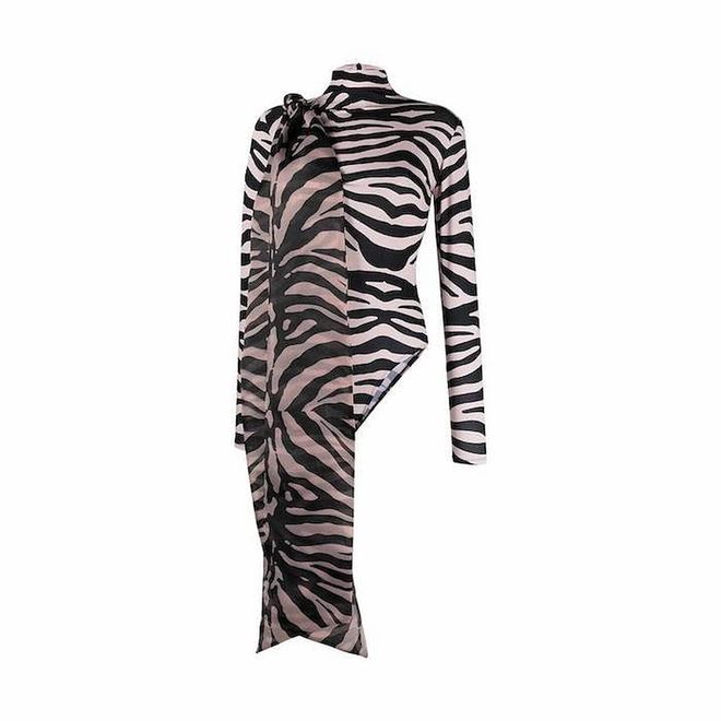 Zebra Print Bodysuit, $505, Atu Body Couture at FarFetch