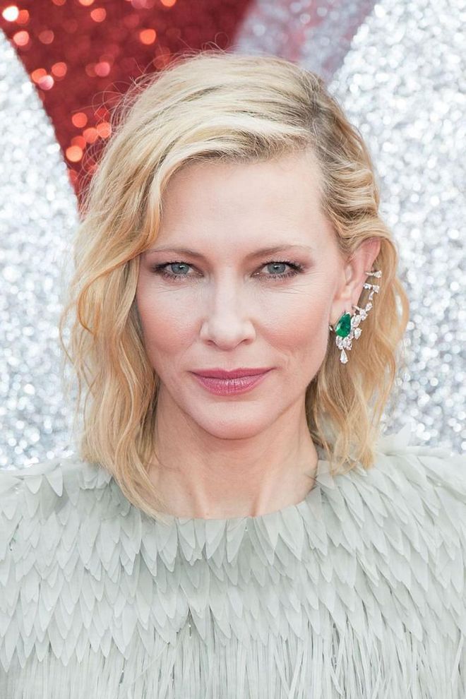 Flatter a regal, high forehead like Cate Blanchett with a long bob with lots of bend.

Photo: Getty