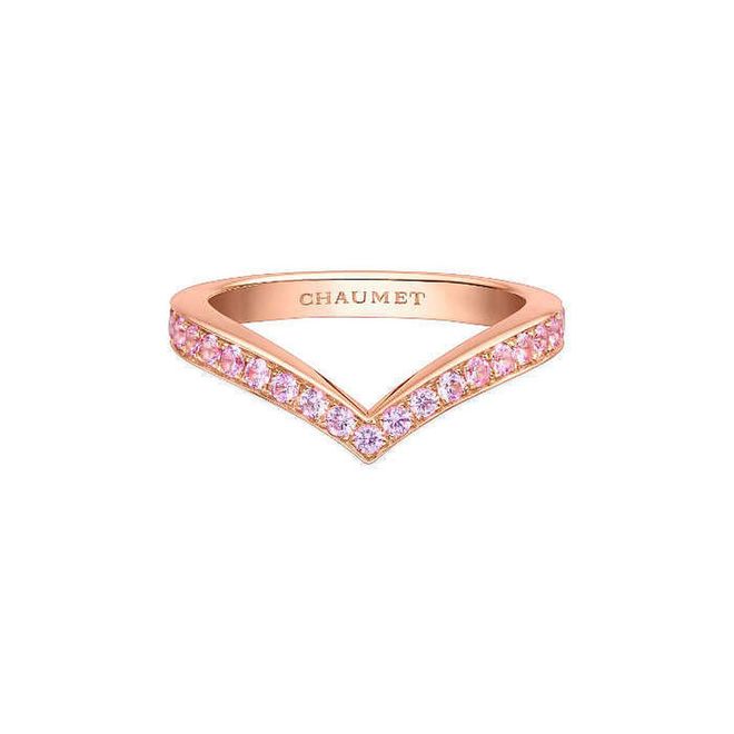 Pink gold and sapphire, $4,190
