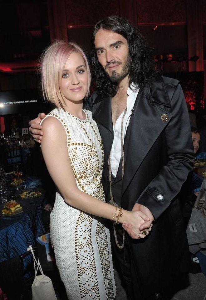 The "Roar" singer is now happily engaged to Orlando Bloom, but this won't be her first marriage. Katy Perry met comedian Russell Brand at the MTV VMAs in 2008, and the pair started dating after reconnecting the following year at the VMAs in September 2009. The couple got engaged on New Year's Eve at a tiger sanctuary in India.

Brand and Perry returned to India for their wedding in 2010 but announced their split in late 2011. Perry later revealed in an interview, "He's a very smart man, and I was in love with him when I married him. Let's just say I haven't heard from him since he texted me saying he was divorcing me December 31, 2011." Ouch.

Photo: Getty