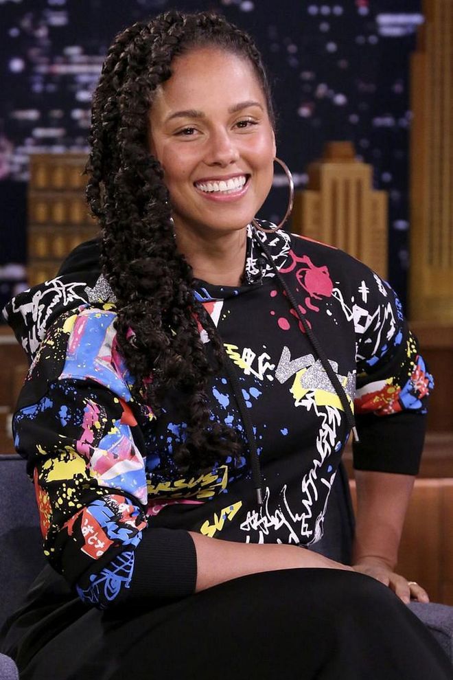 Born: Alicia Augello-Cook.

The singer/songwriter told Newsweek she wanted to to change her last name to be better suited for the stage, and was considering taking on the title "Alicia Wild"—but her mom said no. "She said, 'It sounds like you're a stripper,"' said Keys, so the singer considered a more musical moniker. "It's like the piano keys. And it can open so many doors," she explained.

Photo: Getty