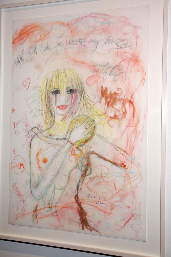 Art Work - Portrait of Gwyneth Paltrow and baby
Courtney Love unveils her artwork 'And She's Not Even Pretty' exhibit held at Fred Torres Collaborations in Manhattan  
New York City, USA - 02.05.12
Mandatory Credit: Michael Carpenter/ WENN.com