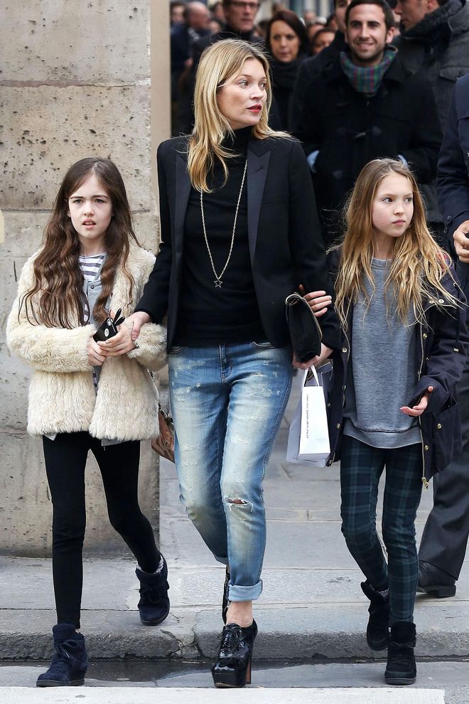The supermodel's daughter (right) is clearly taking after her style-icon mum