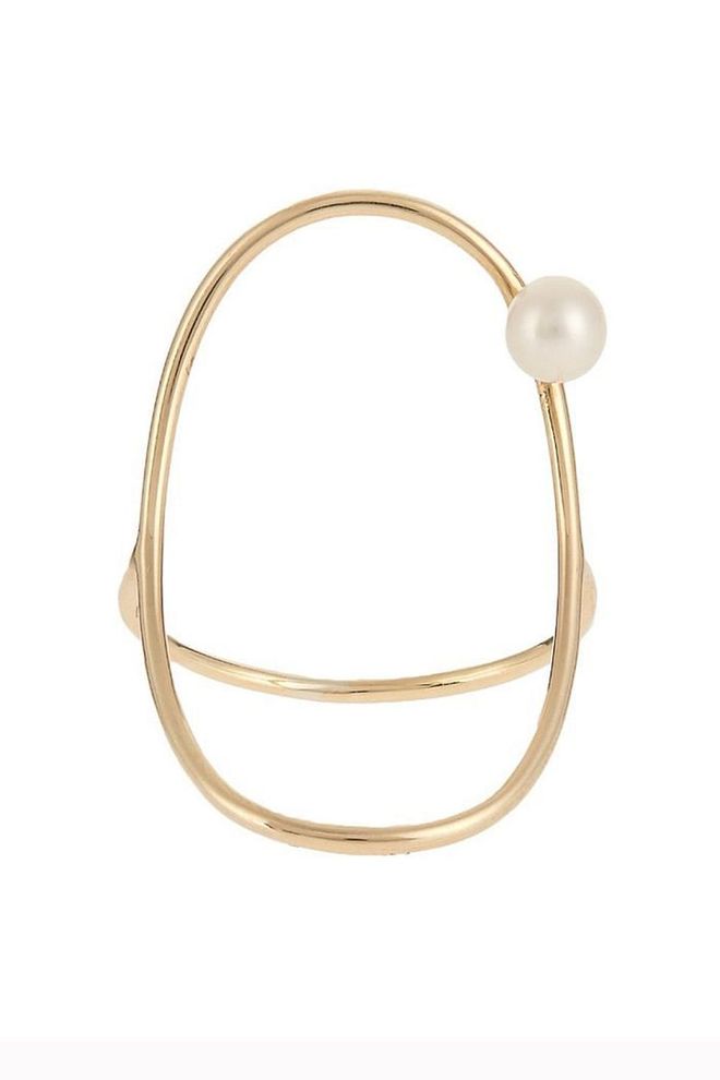 Thought pearls were only for older generations? French designer Anissa Kermiche has given this most elegant gems a new lease of life, creating jewellery pieces that feel modern, unique and sculptural. Our favourites include this slightly off-kilter-looking cut-out ring. 