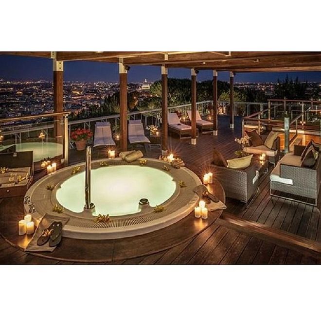 Standing on the broad terrace of Rome Cavalieri's Planetarium Suite is like looking down over Vatican City from the heavens. The hotel's hilltop location on Monte Mario promises sweeping views of the bustling city and its most famous landmark, St. Peter’s Basilica. Photo: Rome Cavalieri