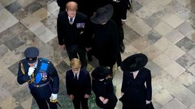 Harry Meghan William Kate Queen's Funeral