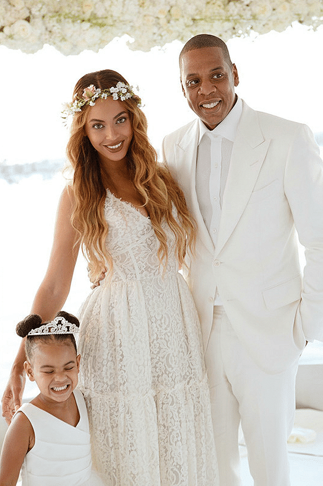 A moment with mummy Beyonce and daddy Jay Z