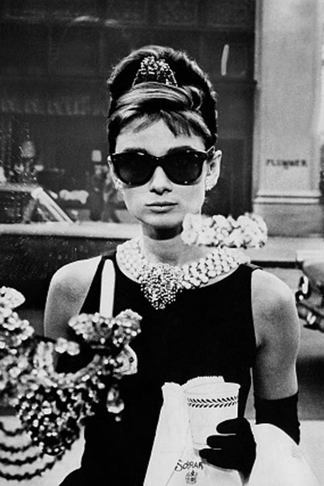 Holly Golightly's iconic pearl and diamond necklace from Breakfast at Tiffany's is estimated to be worth over $50,000.
Photo: Getty