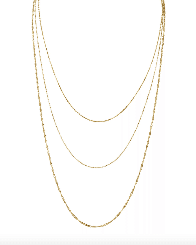 Your Way Triple Strand Necklace, $2,106, The Last Line
