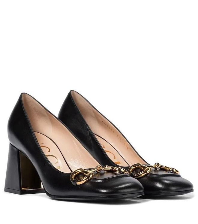 Horsebit Leather Pumps, $1,200, Gucci from Mytheresa