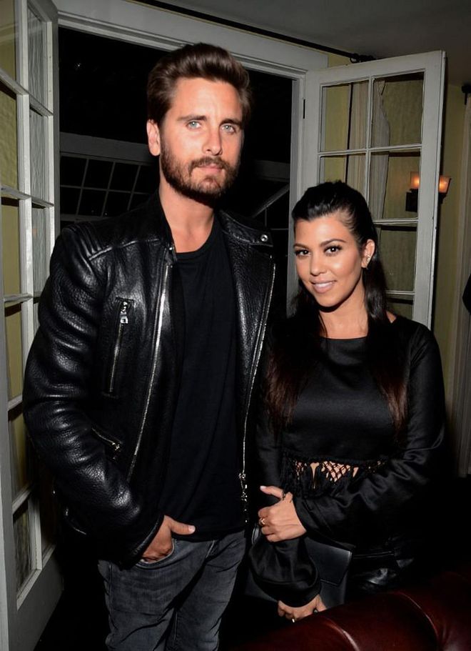 Kourtney Kardashian and Scott Disick's entire relationship was documented on Keeping Up with the Kardashians. According to Cosmopolitan, the couple met at Girls Gone Wild creator Joe Francis's house in Mexico in 2006. They have three children together: Mason, Penelope, and Reign Disick.

In 2015, the couple's romance was hit with rumors of infidelity, and Disick's substance abuse took its toll on his family. In October 2015, Disick and Kardashian split for good, but they remain on good terms as co-parents.

Photo: Getty
