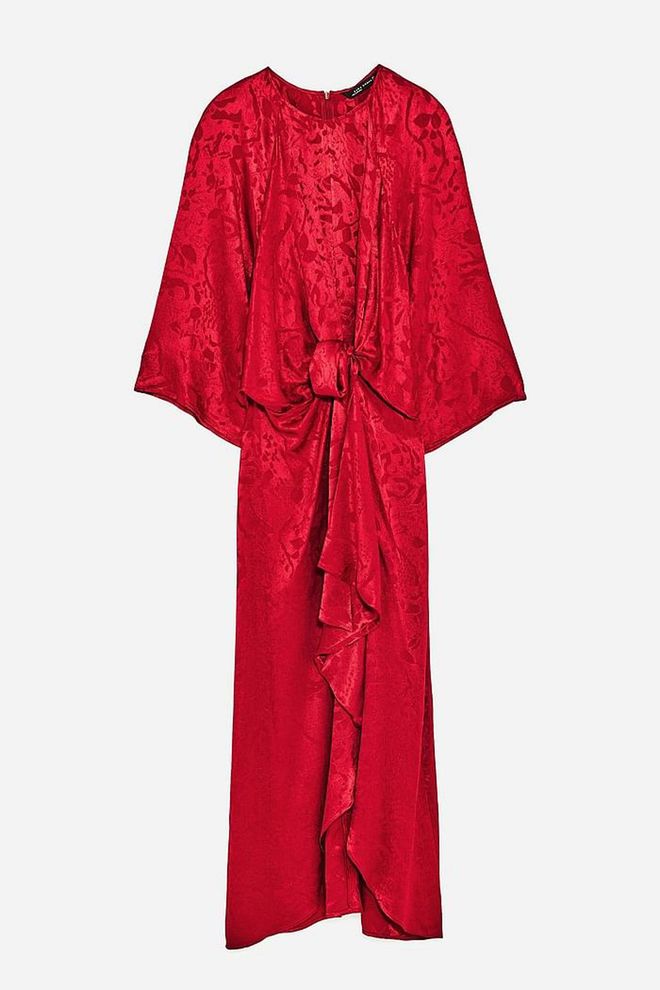 Shades of red prevailed on the autumn/winter 17 catwalks, so treat yourself to Zara's crimson jacquard midi dress - a great day-to-night option - and team with a pair of ankle boots.
<b>Jacquard dress, £59.99, Zara</b>
