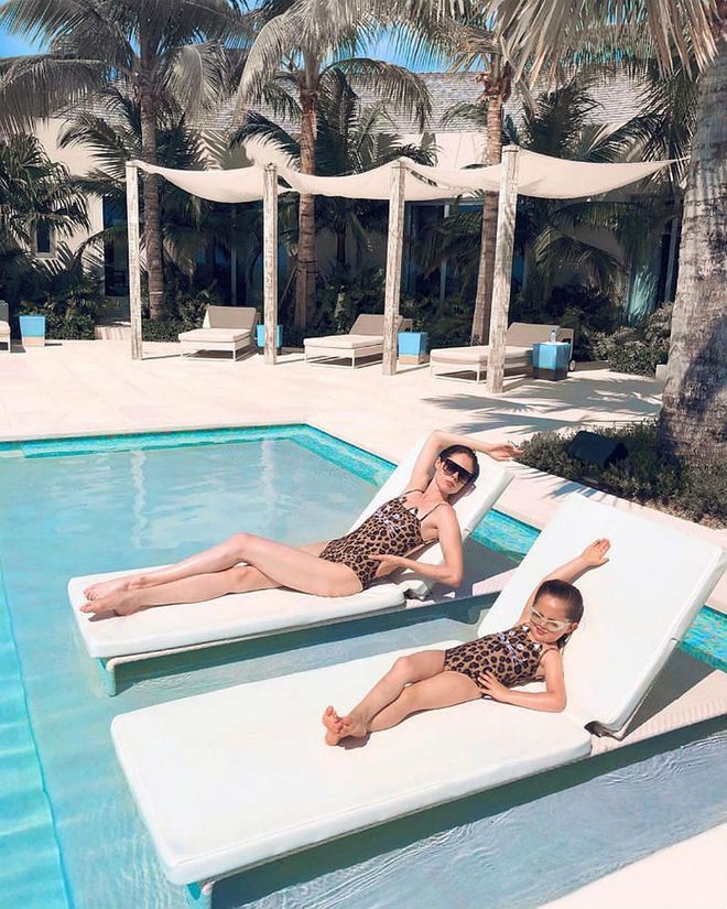 Supermodel Coco Rocha’s instagram is replete with images of her and her cute 4-year-old daughter in their twinning moments. Here, Ioni and Coco are dressed in the same one piece leopard swimsuit and pose in Turks and Cairos Island. 

Photo: Instagram