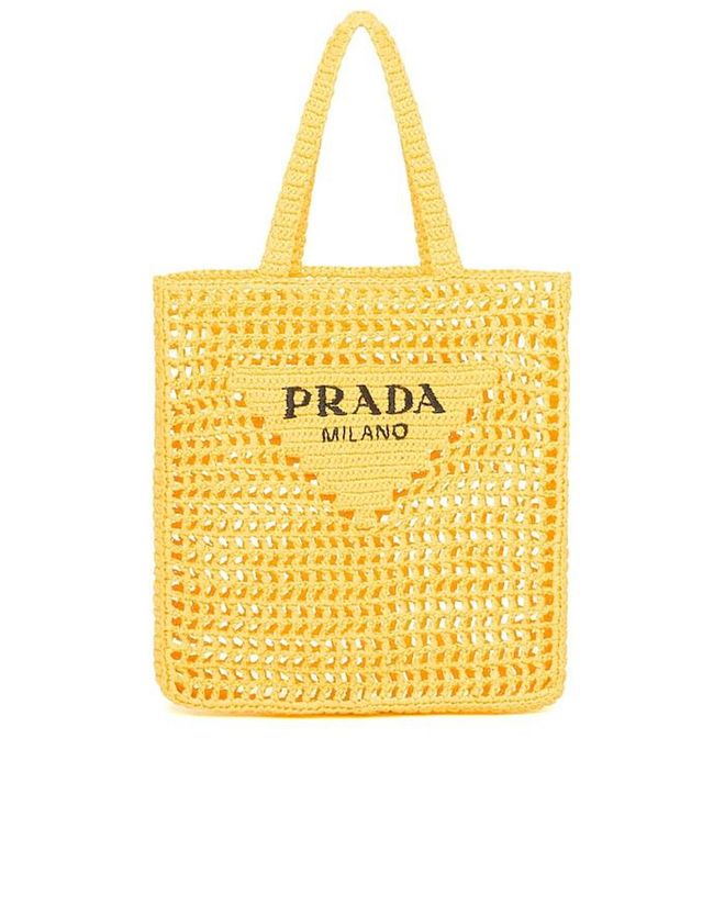 Prada Raffia Tote Bag, $2,050, Prada