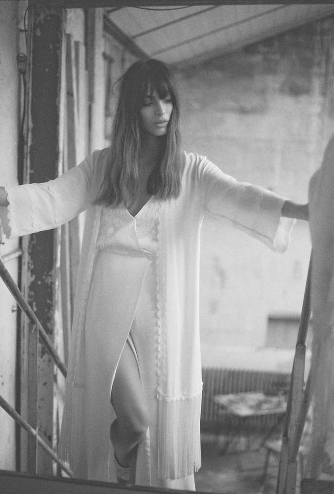 There's a new wave of gamine, Parisian cool sweeping the bridal world and key names on this list like Rime Arodaky, Donatelle Godart, Laure de Sagazan and Elise Hameau are at its helm. Elise is probably most definitively festival-chic of this new wave of bridal Frenchie it-girls, with her effortless slips, kimono jackets and knits in tow. For those who may brand her as too boho, note that her line has elements of edge–the designer tends to pair all of her looks with bed-headed hair, a French fringe and stiletto lace booties.