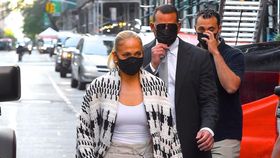 Jennifer Lopez and Alex Rodriguez are seen in Manhattan on  September 8, 2020 in New York City.  (Photo: Robert Kamau/Getty Images)