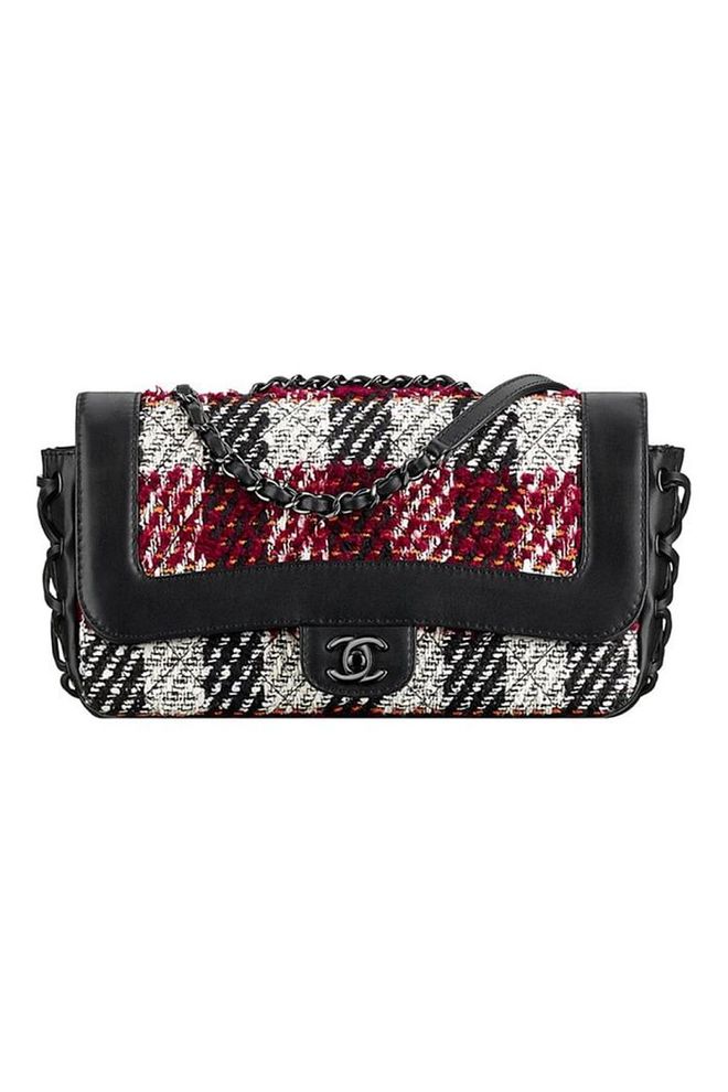 Chanel always delivers a strong bag offering every season - and this tweed flap style is just the right mix of classic and modern. Tweed flap bag, price available upon request