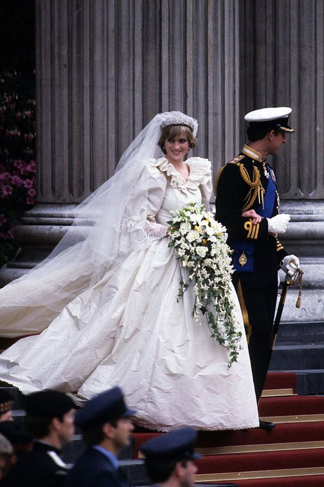 Let's start with one of the most elegant brides of all time: Princess Diana. At just 20 years old, she married Prince Charles on July 29, 1981, and wore a dress reportedly worth $12,000 (approximately $31,000 in 2016). The gown, designed by Elizabeth and David Emanuel, featured a stunning 25-foot train, hand-embroidered details and a whopping 10,000 pearls.