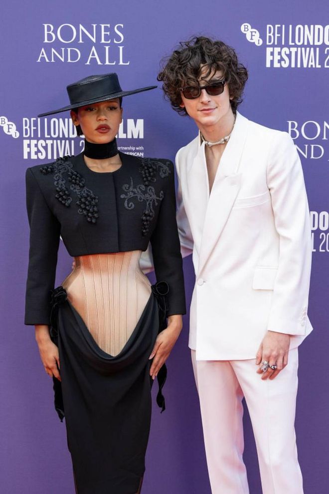 Timothee Chalamet and Taylor Russell Red Carpet Duo Film Festival