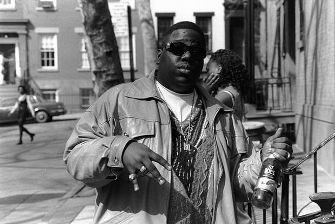 The rapper also known as Biggie Smalls in New York, 1995. Photo: Getty 
