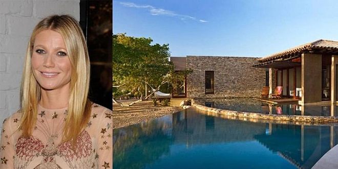 Of course Goop marven Gwyneth Paltrow stayed in a 6-bedroom villa "conceived by renowned eco-sensitive architects" when she visited Punta Mita, Mexico. The pad also has a yoga room, two infinity pools, and farm-to-table meals prepared by the estate chef. Now that's a vacation home we'd like to be invited to. 