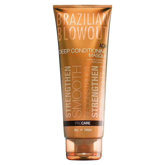 From the creators of the world-famous hair smoothening treatment, this conditioning masque helps you recreate those silky effects at home. Its rich, reparative formula coats each strand with nutritive proteins to reconstruct, deeply moisturise and eliminate frizz.

Acai Deep Conditioning Masque, 
$70, Brazilian Blowout