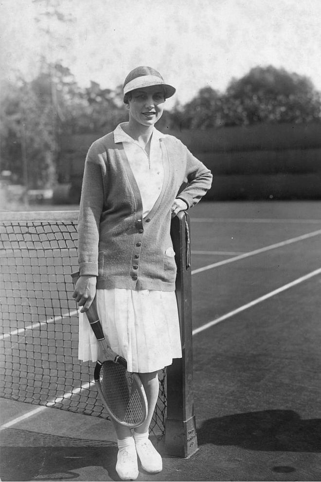 In 1933, another American Helen Wills Moody, introduced vizors to her gear—a fashion staple until today. Photo: Getty